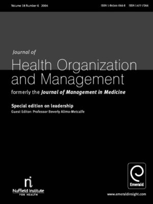 cover image of Journal of Health Organization and Management, Volume 18, Issue 6